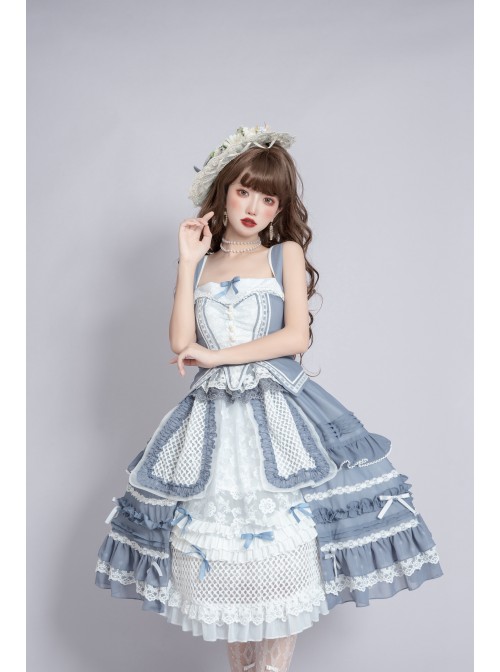 Hidden Mist Epiphyllum Aroma Series JSK Pastoral Style Classic Lolita Sling Dress