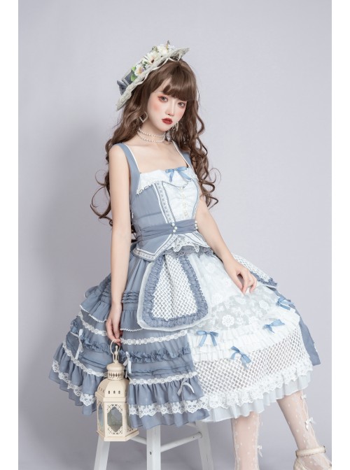 Hidden Mist Epiphyllum Aroma Series JSK Pastoral Style Classic Lolita Sling Dress