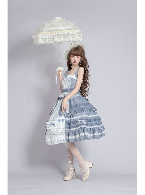 Hidden Mist Epiphyllum Aroma Series JSK Pastoral Style Classic Lolita Sling Dress