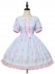 Jelly Bear Series OP Cute Printing Sweet Lolita Short Sleeve Dress