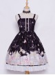 Star Moon Rabbit Series JSK Cute Printing Chiffon Sweet Lolita Sling Dress