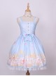 Star Moon Rabbit Series JSK Cute Printing Chiffon Sweet Lolita Sling Dress