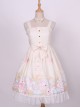 Star Moon Rabbit Series JSK Cute Printing Chiffon Sweet Lolita Sling Dress