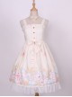 Star Moon Rabbit Series JSK Cute Printing Chiffon Sweet Lolita Sling Dress