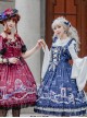 Blue Enchantress Series JSK Gorgeous Classic Lolita Sling Dress