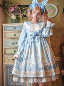 Ballet Rabbit Series OP Doll Collar Sweet Lolita Long Sleeve Dress