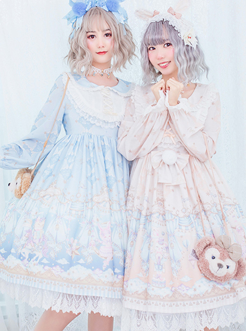 Ballet Rabbit Series OP Doll Collar Sweet Lolita Long Sleeve Dress