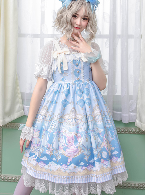 Ballet Rabbit Series JSK Bowknot Sweet Lolita Sling Dress