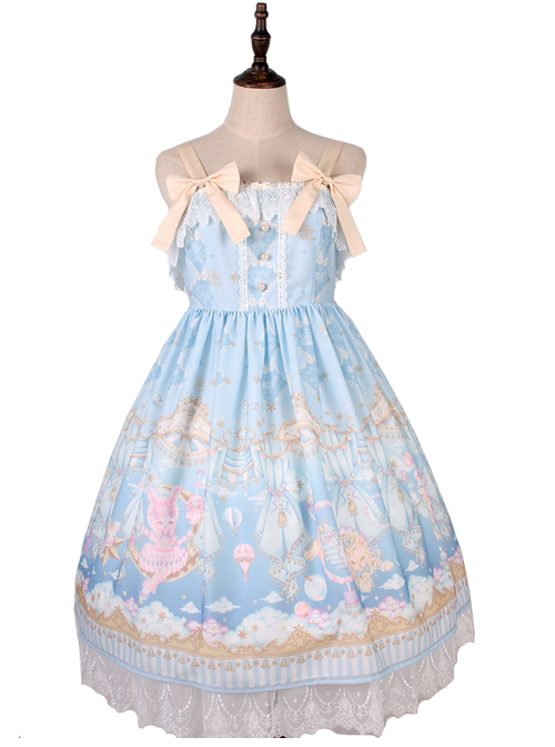 Ballet Rabbit Series JSK Bowknot Sweet Lolita Sling Dress