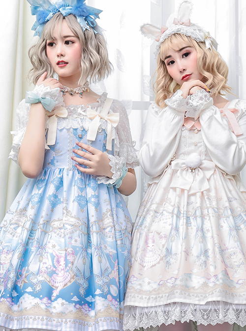 Ballet Rabbit Series JSK Bowknot Sweet Lolita Sling Dress