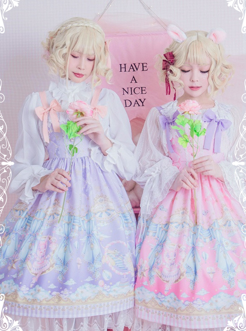 Ballet Rabbit Series JSK Bowknot Sweet Lolita Sling Dress