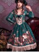 Travelers Series OP Printing Retro Classic Lolita Long Sleeve Dress