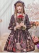 Travelers Series OP Printing Retro Classic Lolita Long Sleeve Dress