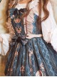 Travelers Series JSK Printing Retro Classic Lolita Ruffle Sling Dress