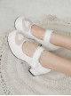 Cute Heart Pattern Thick Heel Sweet Lolita Velcro High Heel Shoes