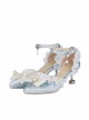 Wedding Dress Tea Party Elegant Velour Classic Lolita Pointed-toe High Heel Shoes