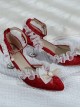 Wedding Dress Tea Party Elegant Velour Classic Lolita Pointed-toe High Heel Shoes