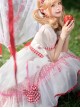 Strawberry Fruit Series OP Cute Bowknot Sweet Lolita Short Sleeve Dress