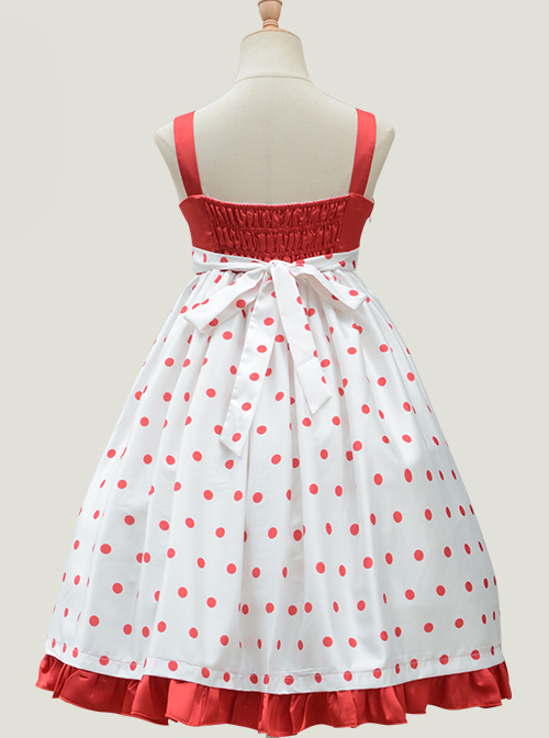 Baby Bear Series Dot Printing Sweet Lolita Sling Dress