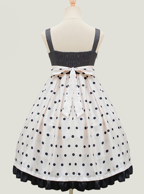 Baby Bear Series Dot Printing Sweet Lolita Sling Dress