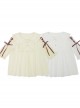 Small Acorn Series Doll Collar Bowknot Sweet Lolita Short Sleeve Shirt