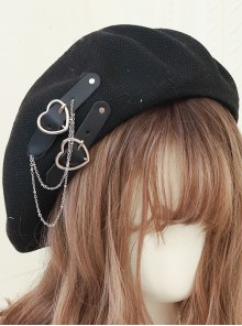 Detachable Heart Decoration Summer Style Breathable Sweet Lolita Beret