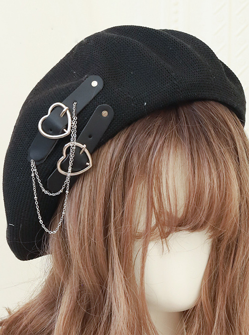 Detachable Heart Decoration Summer Style Breathable Sweet Lolita Beret