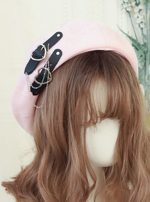 Detachable Heart Decoration Summer Style Breathable Sweet Lolita Beret