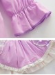 Cute Frill Collar Purple Bowknot Children Sweet Lolita Long Sleeve Dress