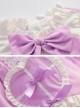 Cute Frill Collar Purple Bowknot Children Sweet Lolita Long Sleeve Dress