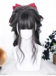 Dark Gray Medium Long Natural Slightly Curly Wig Classic Lolita Wigs