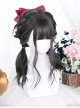 Dark Gray Medium Long Natural Slightly Curly Wig Classic Lolita Wigs