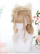 Golden Short Natural Slightly Water Ripple Curly Wig Classic Lolita Wigs