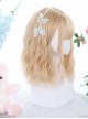 Golden Short Natural Slightly Water Ripple Curly Wig Classic Lolita Wigs