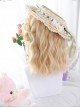 Golden Short Natural Slightly Water Ripple Curly Wig Classic Lolita Wigs