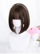 Brown Internal Buckle Short Straight Wig Classic Lolita Wigs