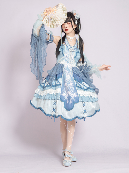 Phoenix Chirping Series JSK Chinese Style Classic Lolita Sling Dress