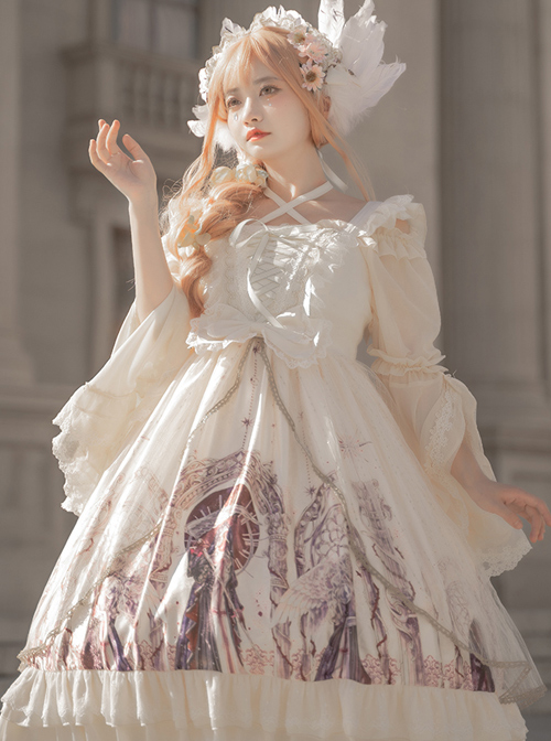 Guardian Series JSK Printing Classic Lolita Sling Dress