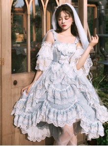 Flower Marriage Series JSK Elegant Gorgeous Classic Lolita Tea Party Sling Dress