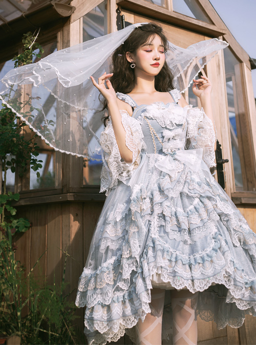 Flower Marriage Series JSK Elegant Gorgeous Classic Lolita Tea Party Sling Dress