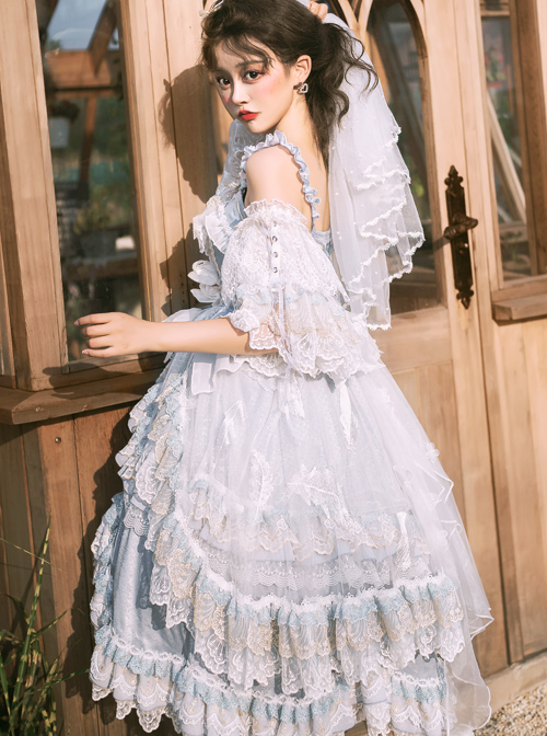 Flower Marriage Series JSK Elegant Gorgeous Classic Lolita Tea Party Sling Dress