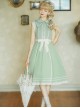 Jungle Letterhead Series Pastoral Style Green Daily Classic Lolita Pure Color Sleeveless Dress