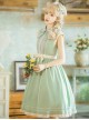 Jungle Letterhead Series Pastoral Style Green Daily Classic Lolita Pure Color Sleeveless Dress