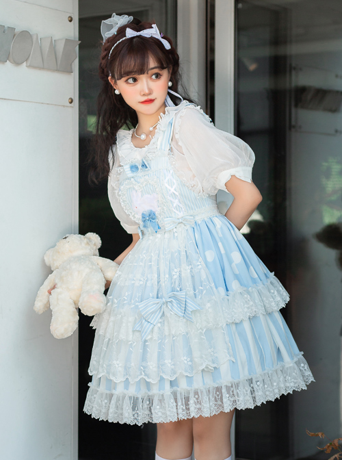 Bunny Series JSK Cute Chiffon Sweet Lolita Sling Dress