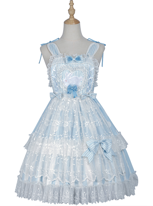 Bunny Series JSK Cute Chiffon Sweet Lolita Sling Dress