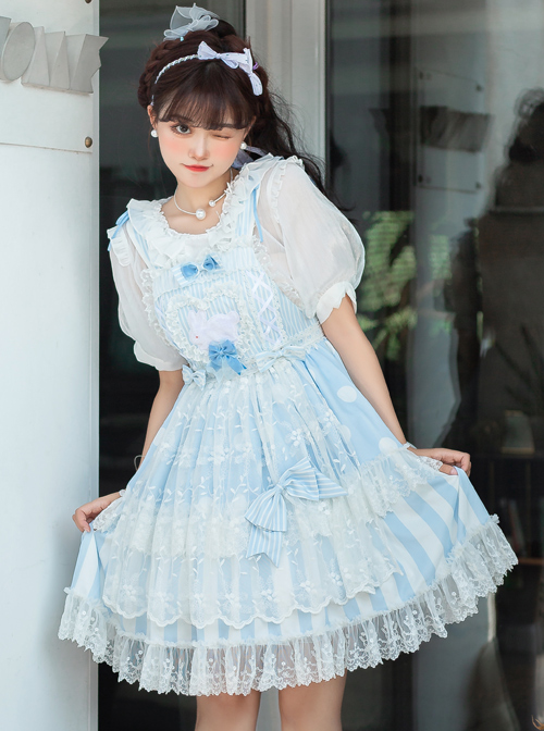 Bunny Series JSK Cute Chiffon Sweet Lolita Sling Dress