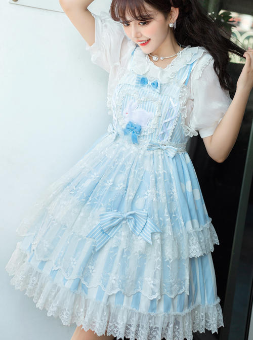 Bunny Series JSK Cute Chiffon Sweet Lolita Sling Dress