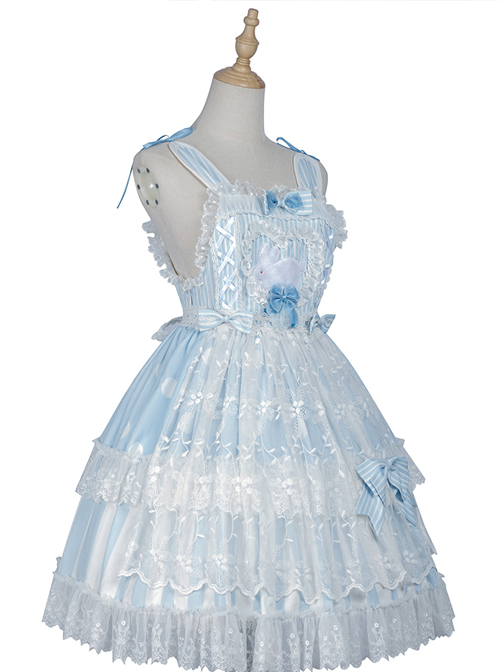 Bunny Series JSK Cute Chiffon Sweet Lolita Sling Dress