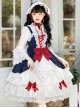 Snow White Slight Flower Marriage JSK Gorgeous Court Classic Lolita Sling Dress