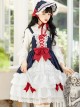 Snow White Slight Flower Marriage JSK Gorgeous Court Classic Lolita Sling Dress